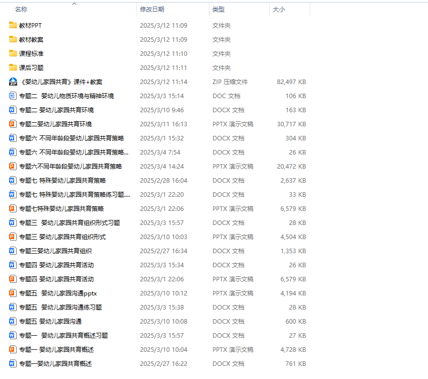 《婴幼儿家园共育》配套资源